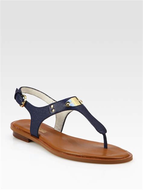 michael michael kors mk plate thong sandals